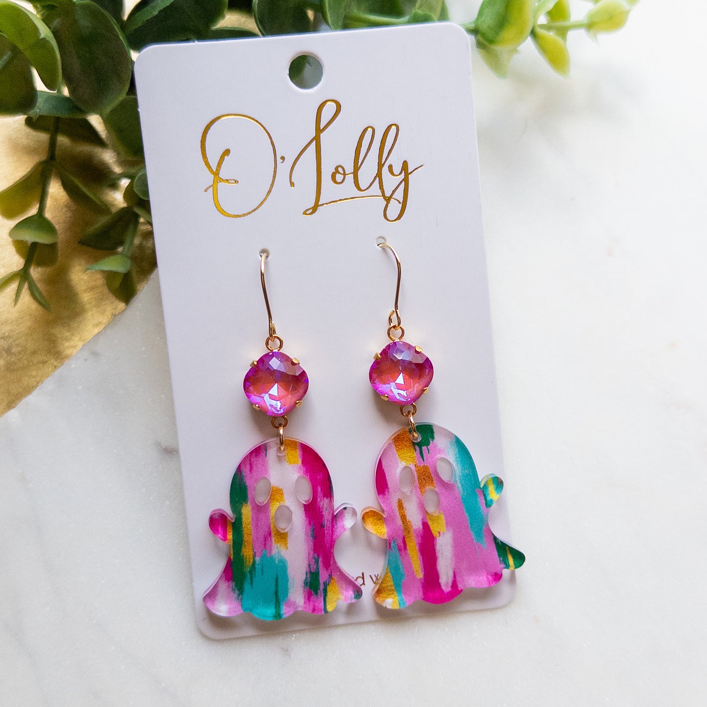 Colorful Ghost Earrings