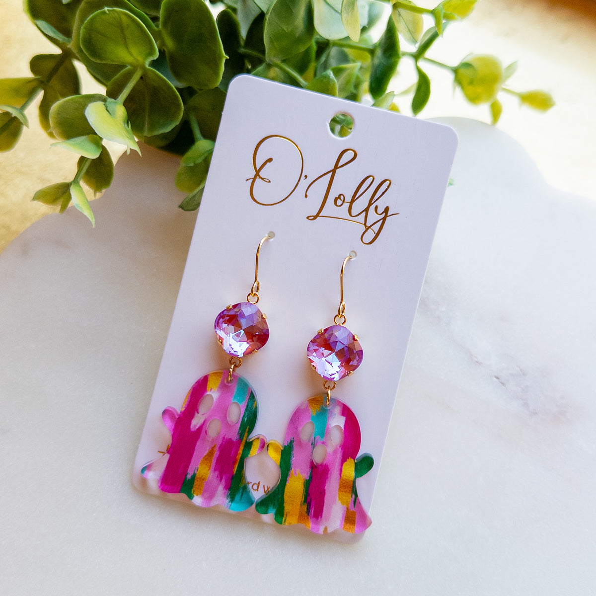 Colorful Ghost Earrings