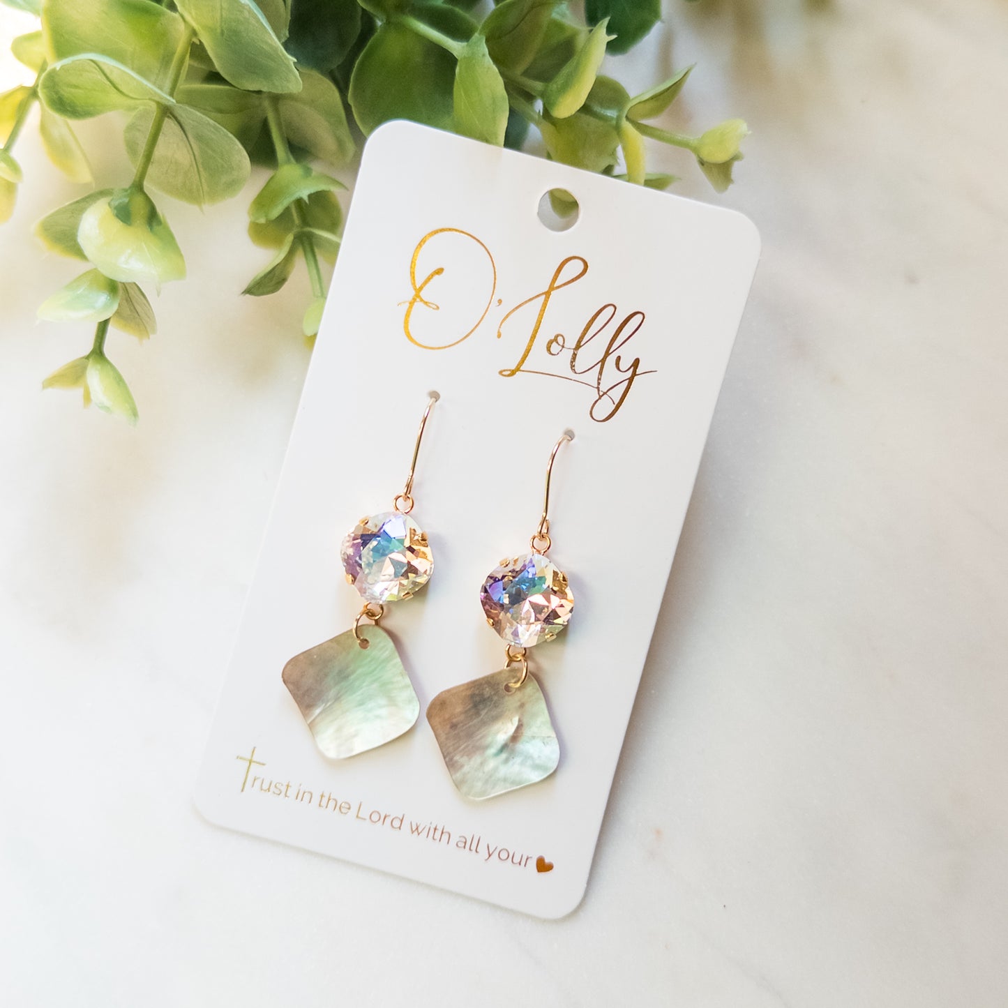 Coastal Glow Shell Drop Earrings