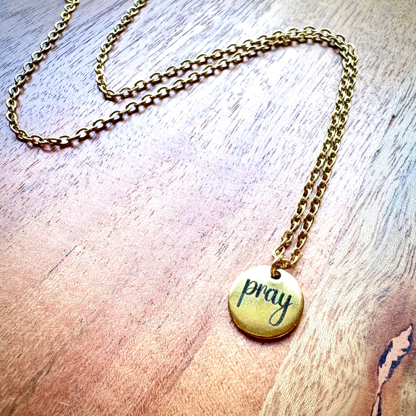 O’Lolly “Pray” Gold Necklace
