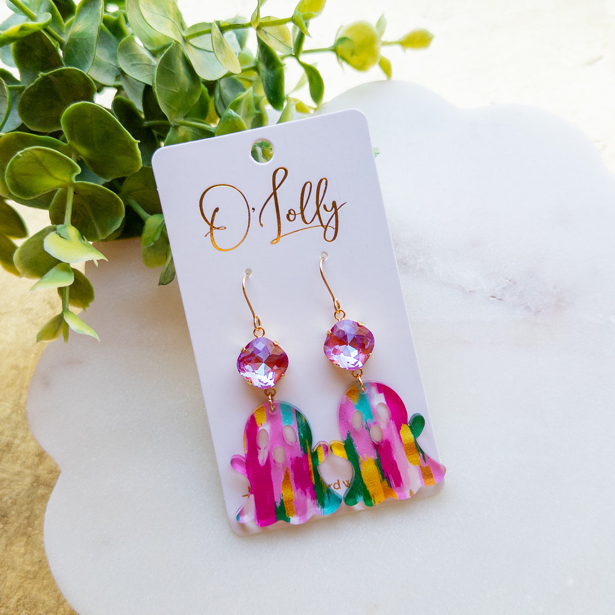 Colorful Ghost Earrings
