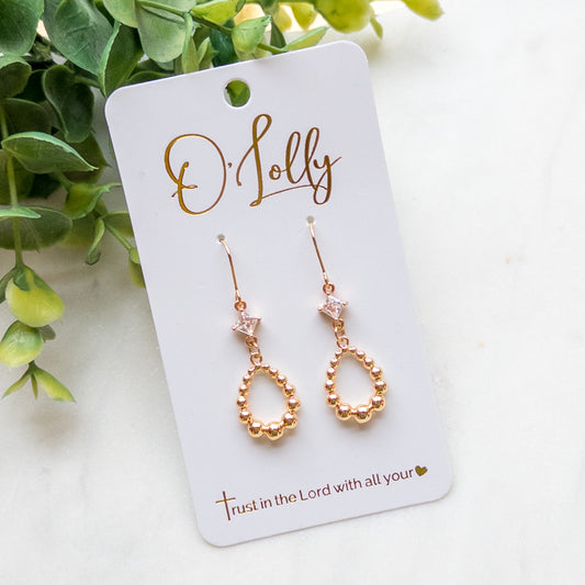 Teardrop Crystal Dangle Earrings “Tilly”