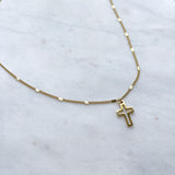 O’Lolly Open Cross 18k Gold Plated Chain Necklace