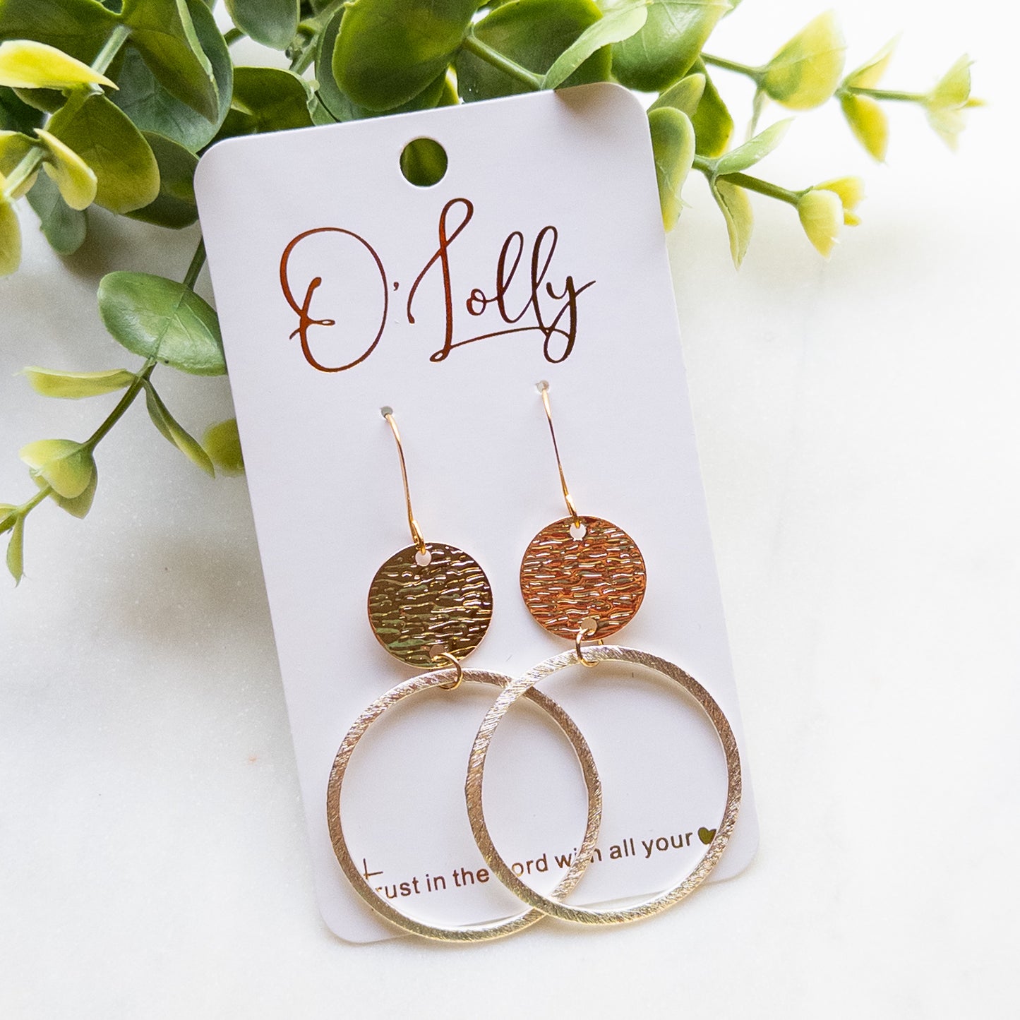 ✨SALE✨ Gold Disc & Silver Hoop