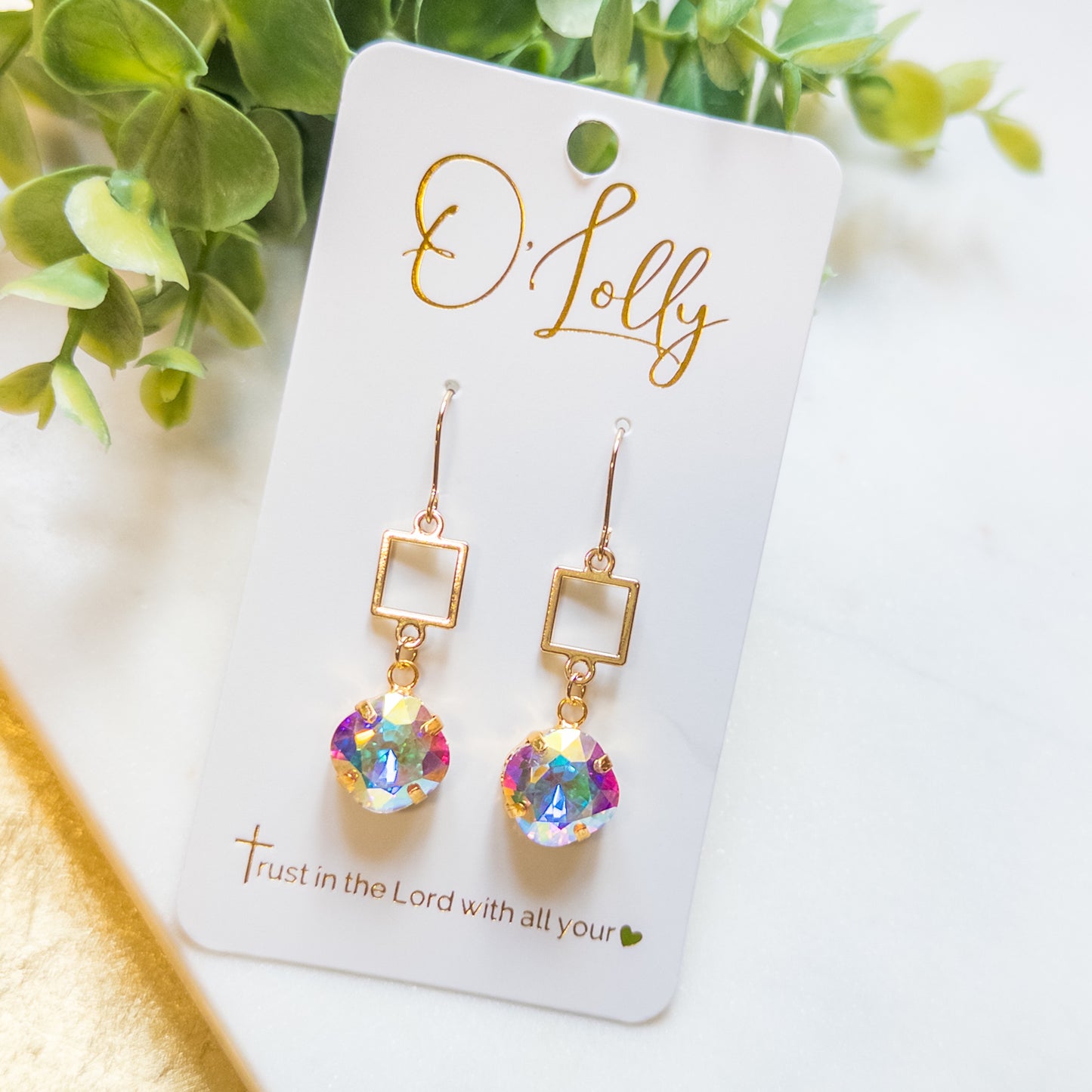 Aurora Crystal Drop Earrings