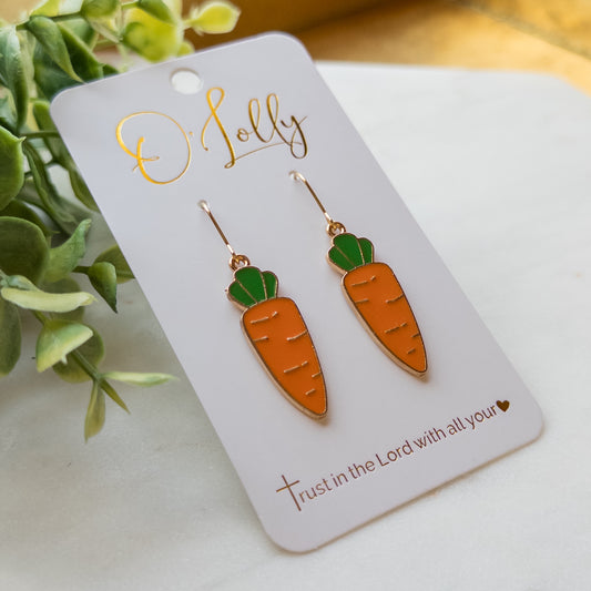 Orange Carrot Mini Earrings