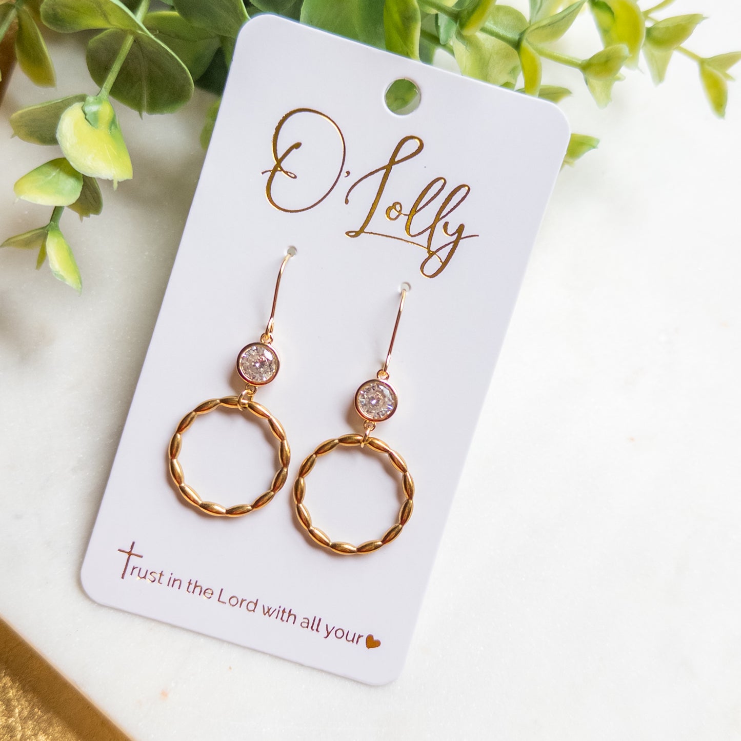 Luxe Sparkle Circle Drops “Alanna”
