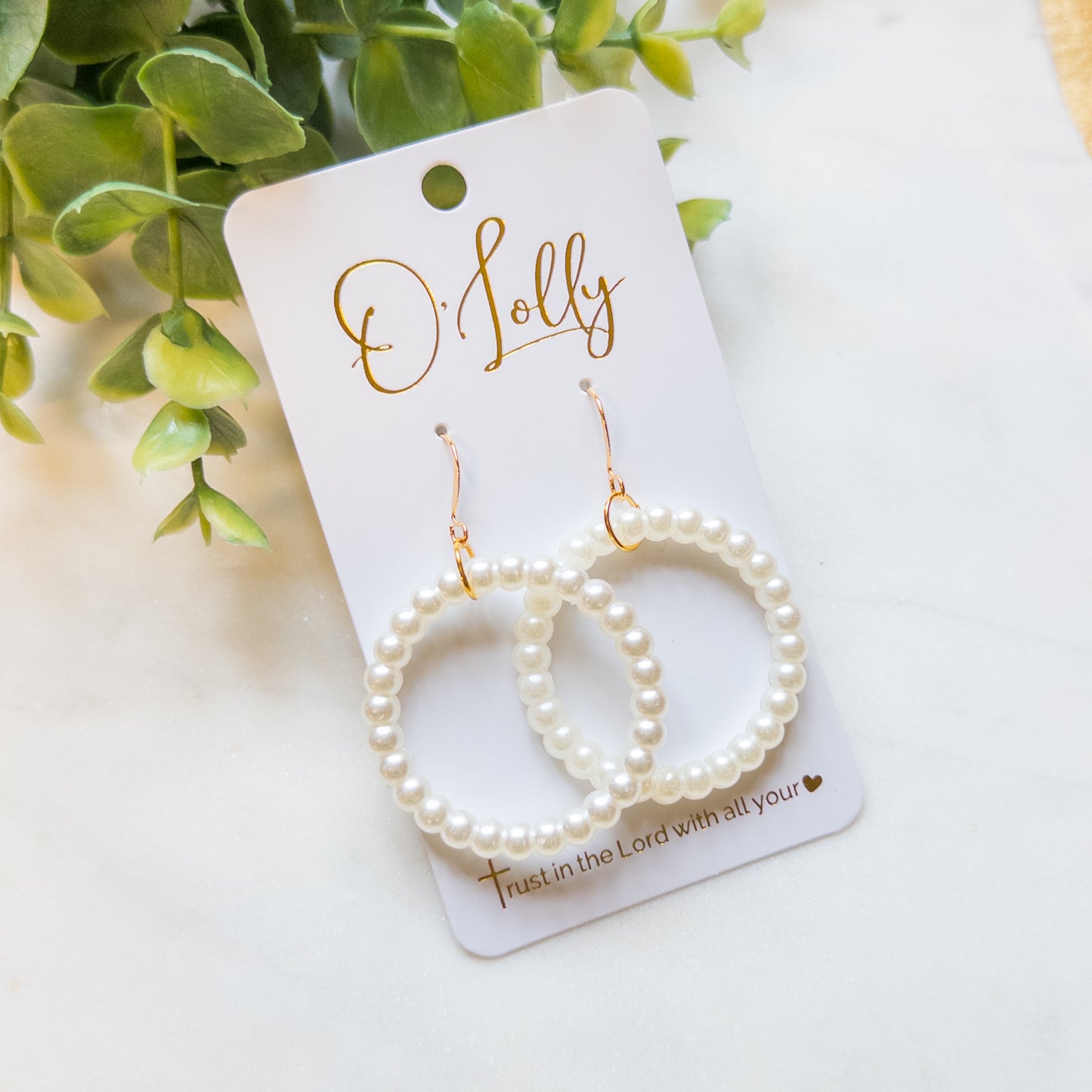 Classic Pearl Hoop Earrings