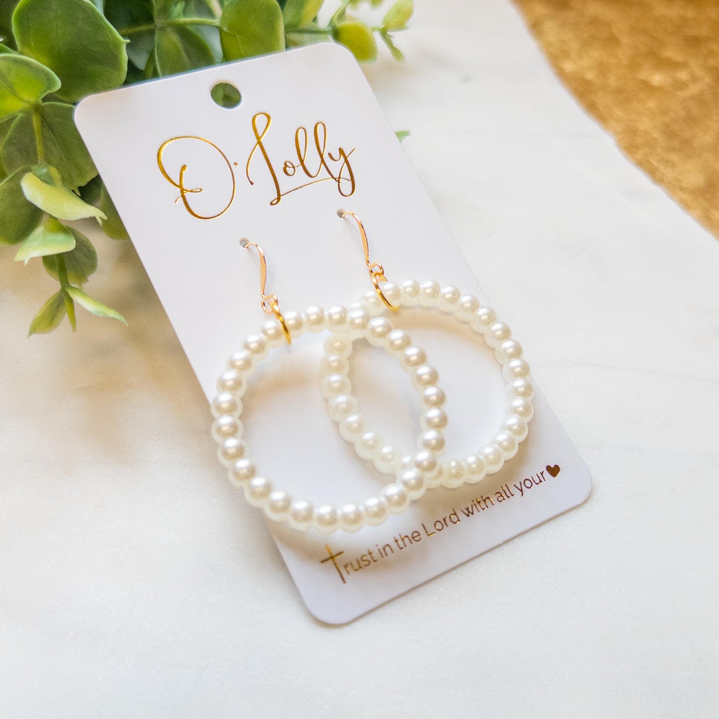 Classic Pearl Hoop Earrings