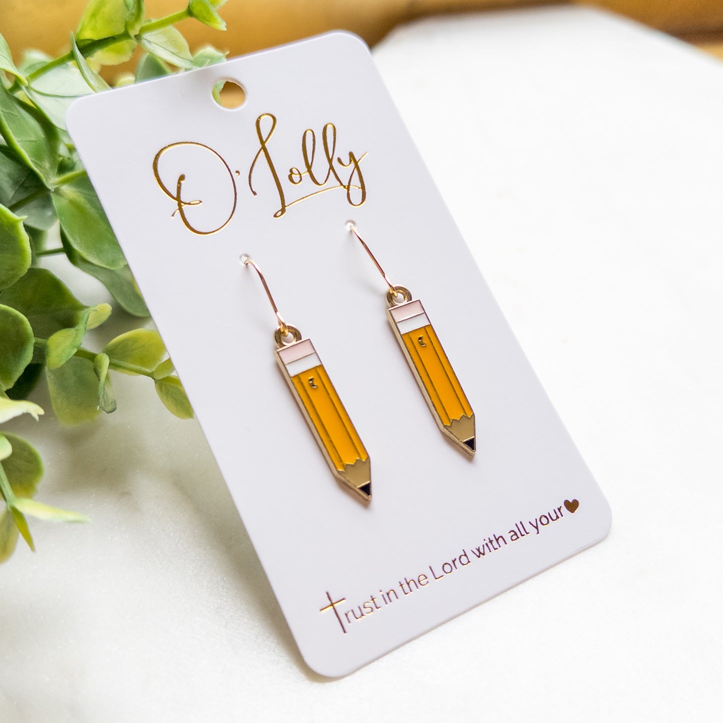 Pencil Dangle Earrings