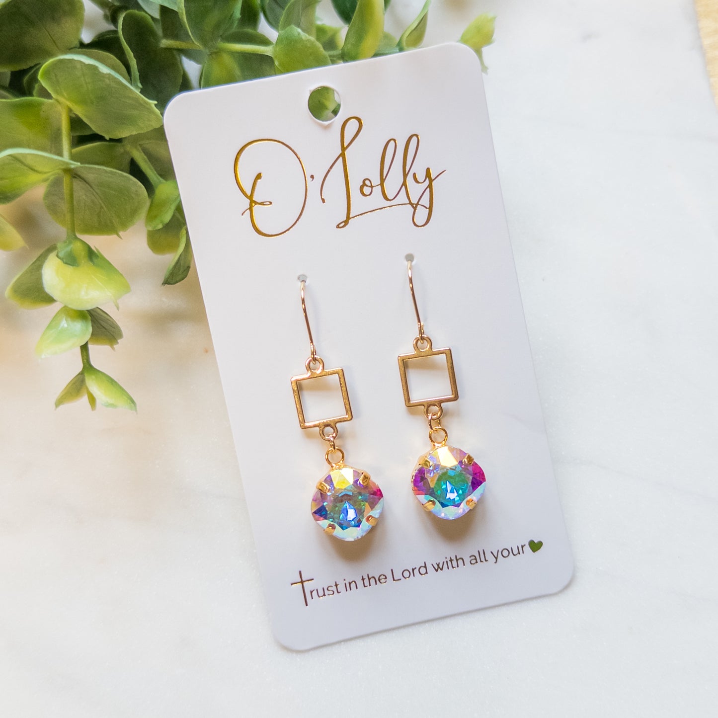 Aurora Crystal Drop Earrings