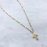 O’Lolly Open Cross 18k Gold Plated Chain Necklace