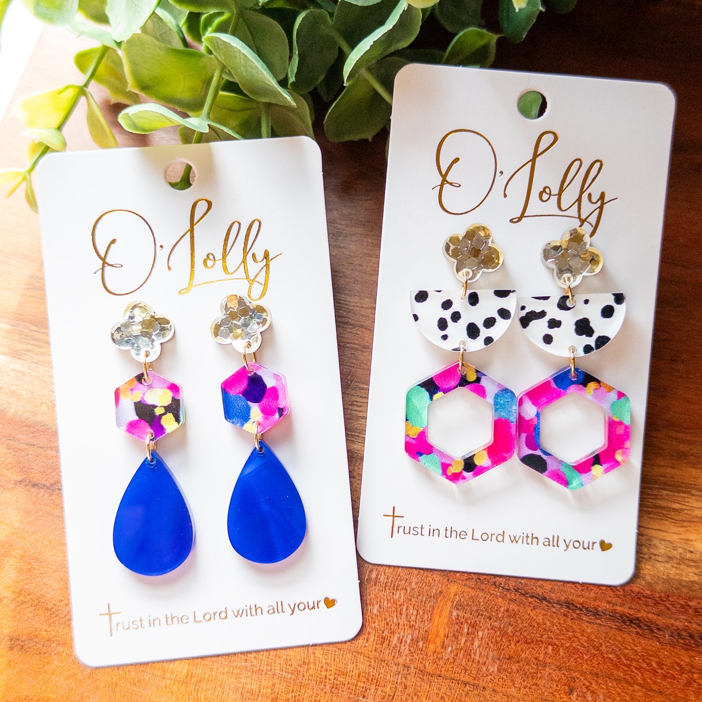 Color Pop Acrylic Dangle Earrings