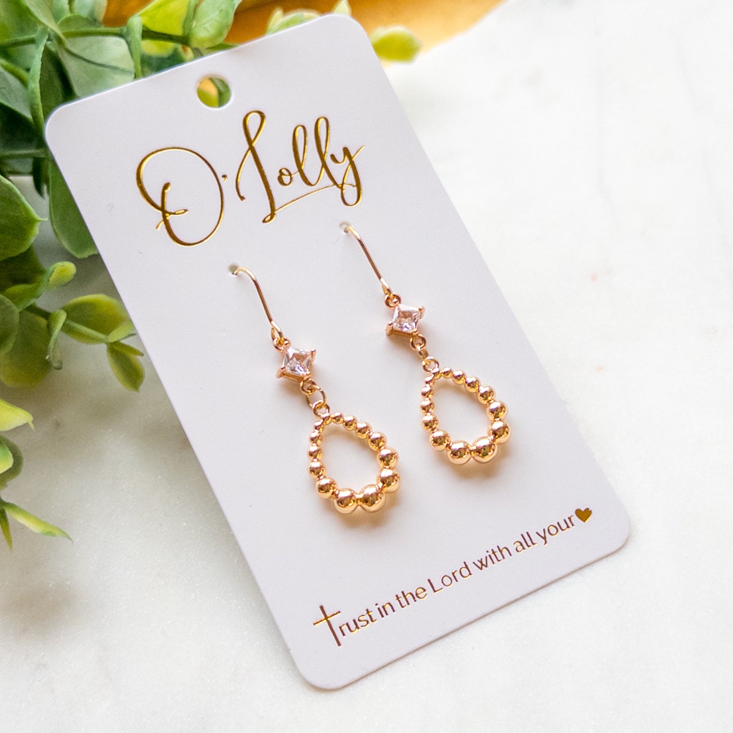Teardrop Crystal Dangle Earrings “Tilly”