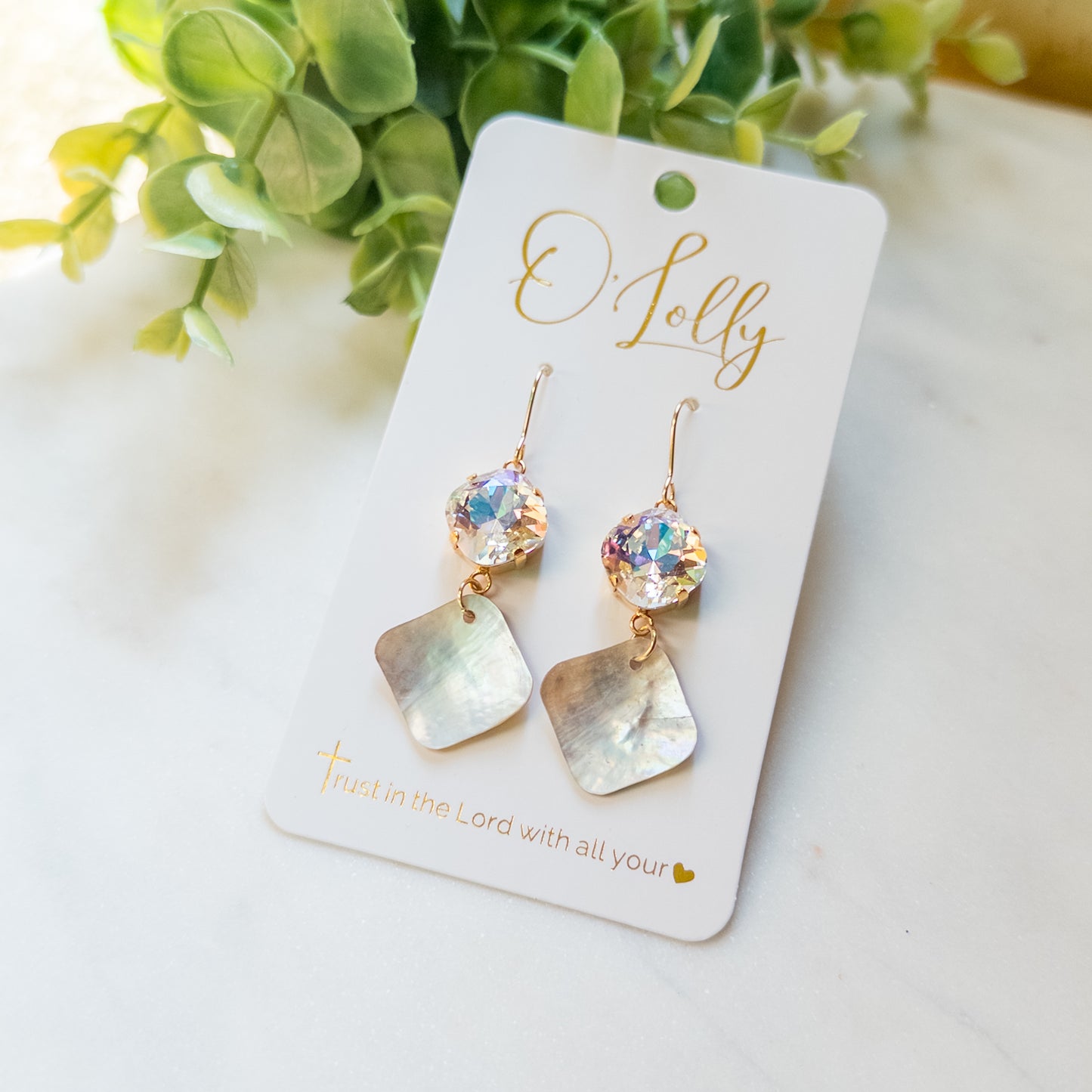 Coastal Glow Shell Drop Earrings