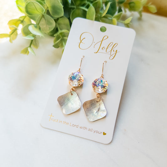 Coastal Glow Shell Drop Earrings