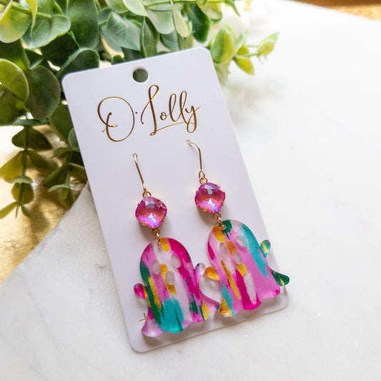 Colorful Ghost Earrings