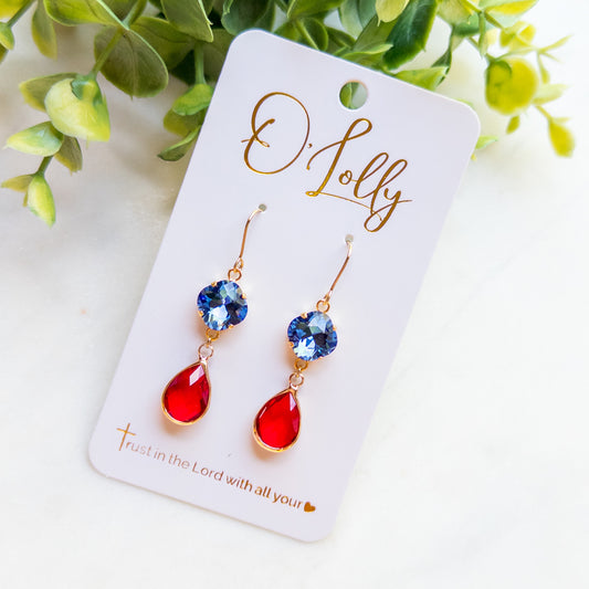 Americana Crystal Drop Earrings (Limited Qty)