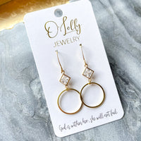 O’Lolly “Amy” Earrings- CZ w/Hoop