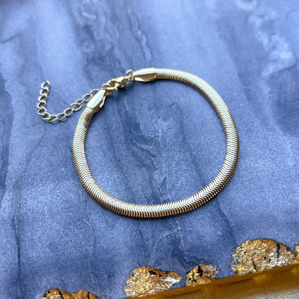 O’Lolly Snake 18k Gold Plated Chain Bracelet