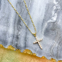 O’Lolly 18k Gold Plated CZ Cross Necklace