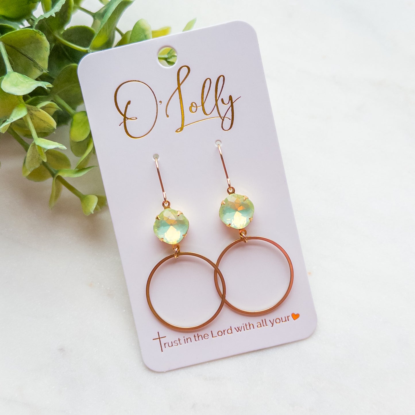Multicolored Bright Stones w/Lightweight Gold Plated Hoop “Candy”