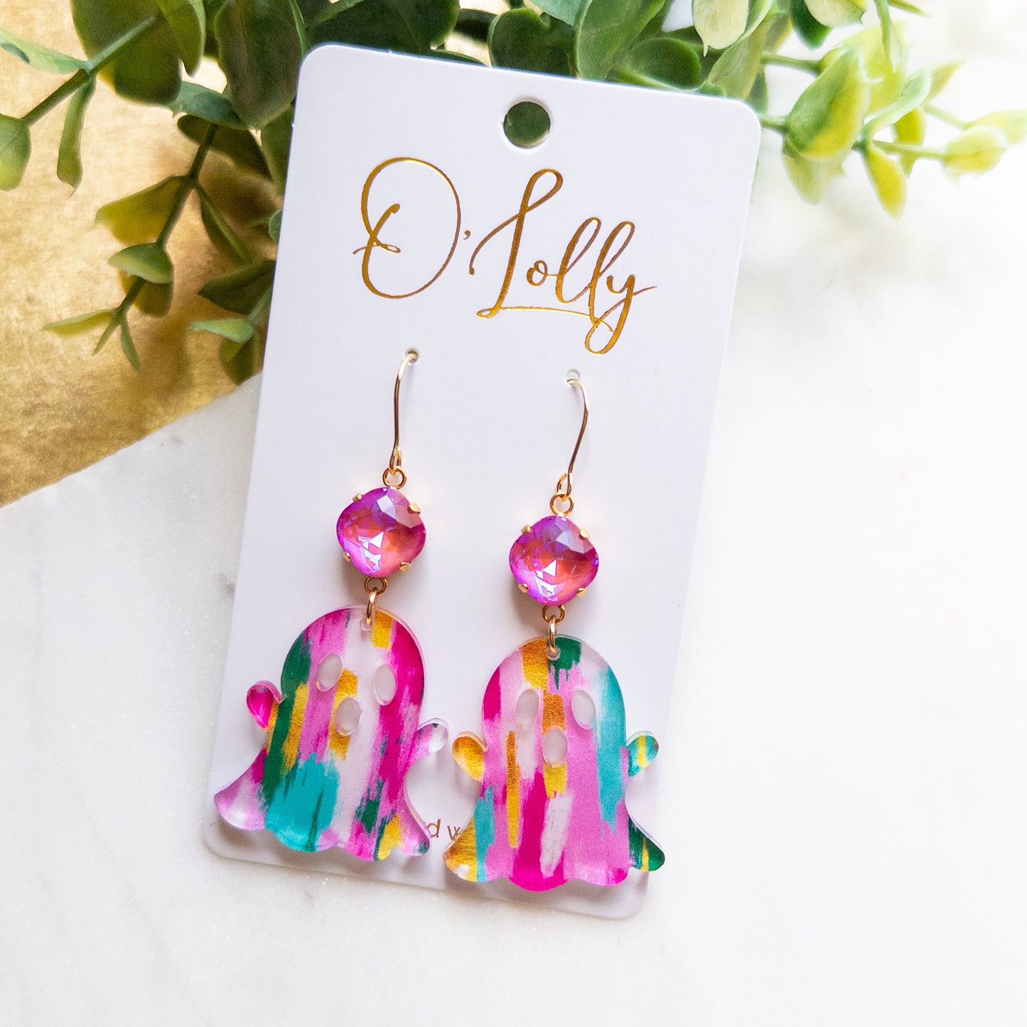 Colorful Ghost Earrings
