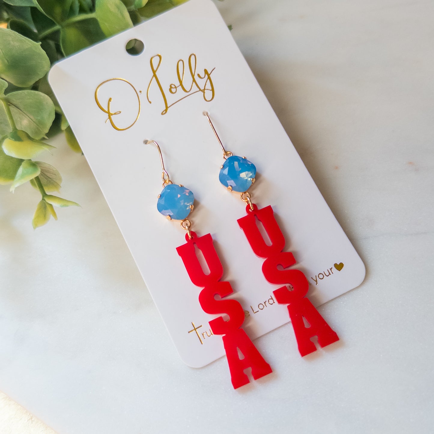 Bold USA Patriotic Earrings