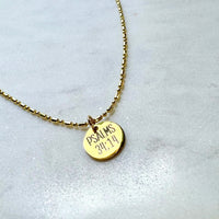 Double Sided “Peace” Engraved Necklace (Psalms 34:14)