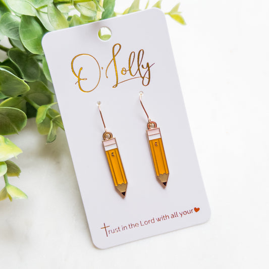 Pencil Dangle Earrings