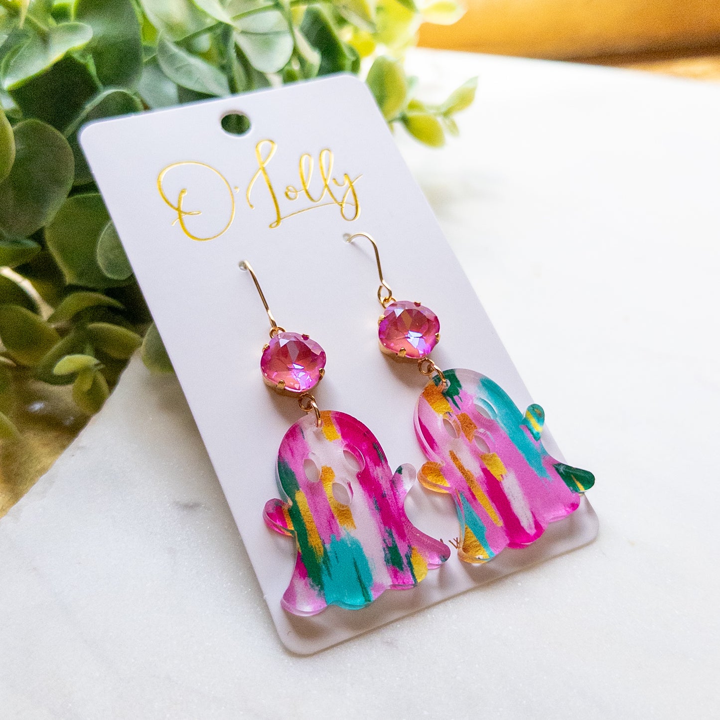 Colorful Ghost Earrings