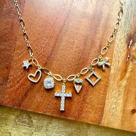 O’Lolly CZ Charm Necklace S8