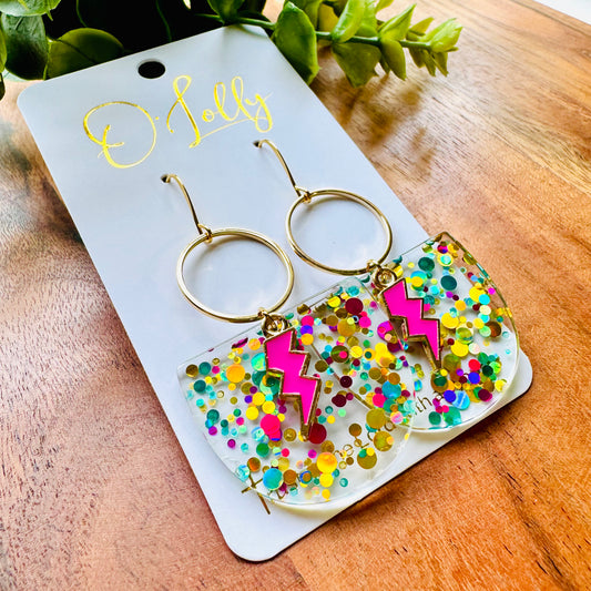 O’Lolly Confetti Bolt Earrings - Limited Qty