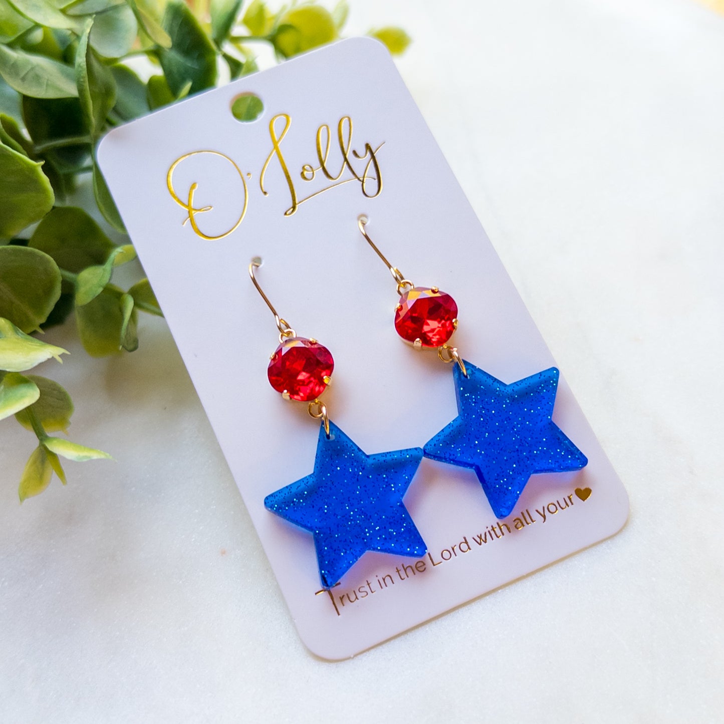 All-American Star Drop Earrings