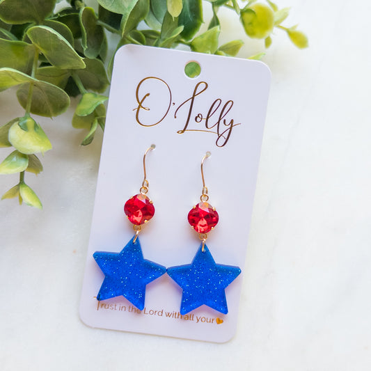 All-American Star Drop Earrings