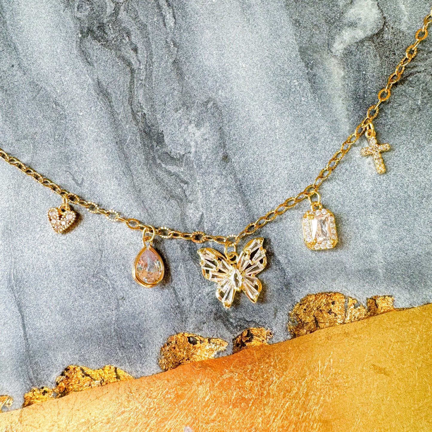 O’Lolly Butterfly Charm Necklace