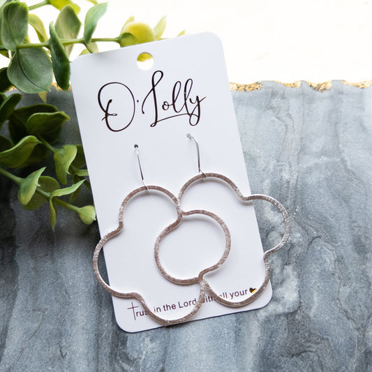 Silver Open Quatrefoil Earrings (SALE)