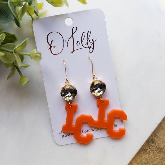 Orange Acrylic LC w/Charcoal Stone