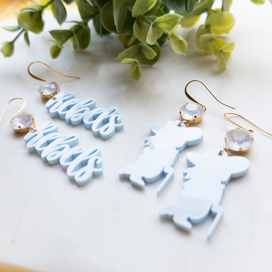 Light Blue Rebels & Rebel Man w/White Stone
