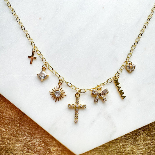O’Lolly CZ Charm Necklace S10 (w/MAMA)
