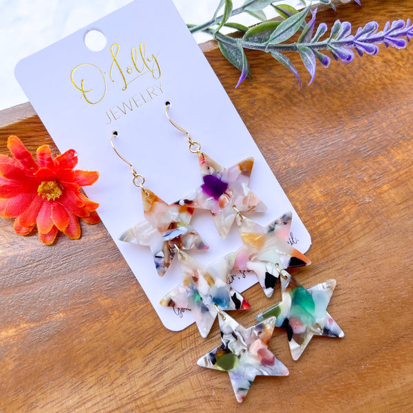 O'Lolly "Nova" Earrings - Multicolored Stars